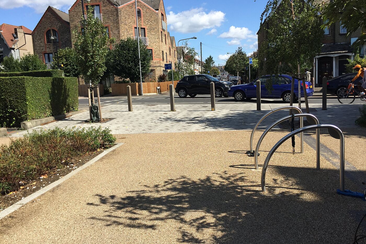 Umgewidmeter Straßenabschnitt in London bietet Platz